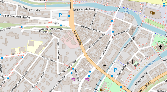 Friseur auf Satellitenbild