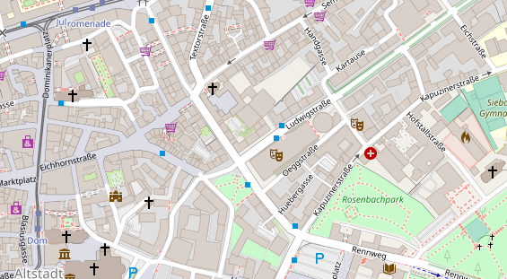 Friseur auf Satellitenbild