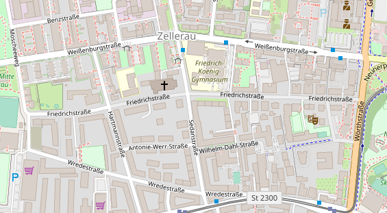 Friseur auf Satellitenbild