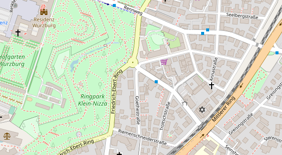 Friseur auf Satellitenbild