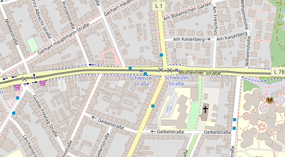 Friseur auf Satellitenbild