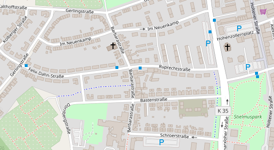 Friseur auf Satellitenbild