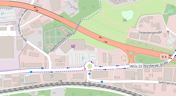 Friseur auf Satellitenbild