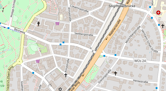 Friseur auf Satellitenbild