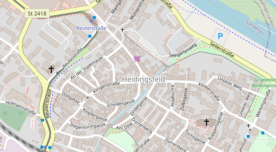 Friseur auf Satellitenbild