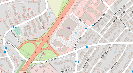 Friseur auf Satellitenbild