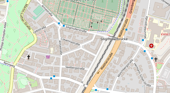 Friseur auf Satellitenbild