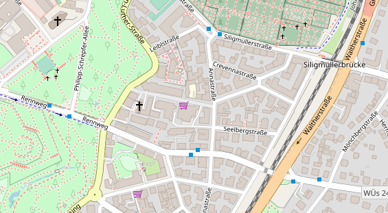 Friseur auf Satellitenbild