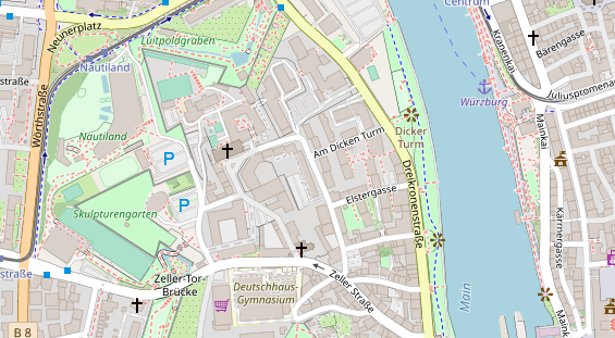 Friseur auf Satellitenbild