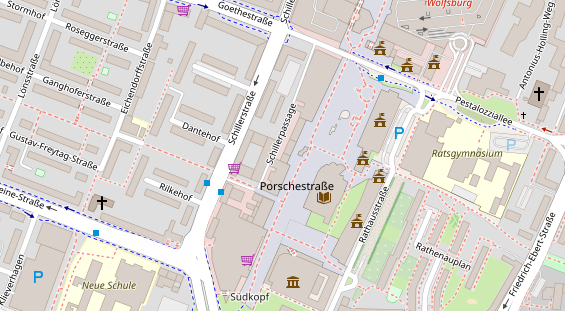 Friseur auf Satellitenbild