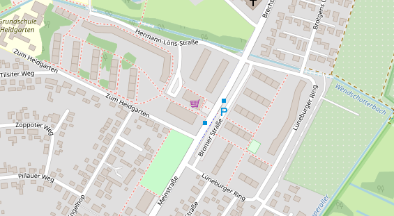 Friseur auf Satellitenbild