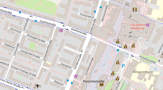 Friseur auf Satellitenbild