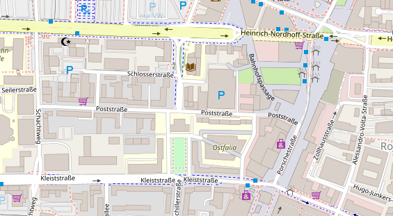 Friseur auf Satellitenbild