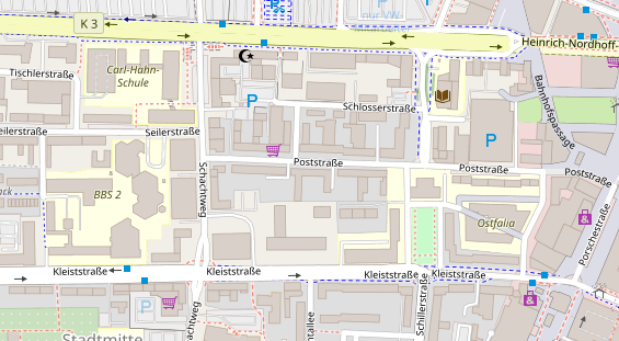 Friseur auf Satellitenbild