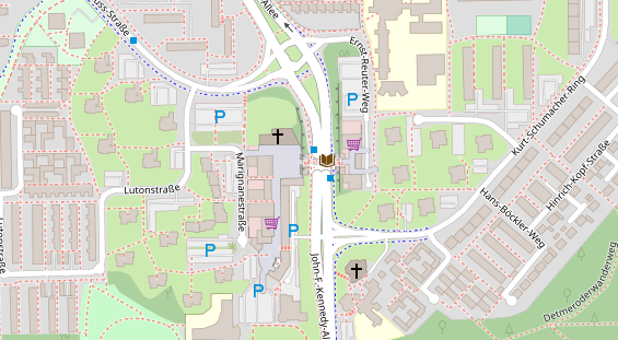 Friseur auf Satellitenbild