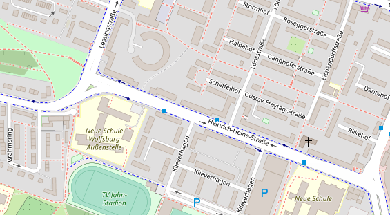 Friseur auf Satellitenbild