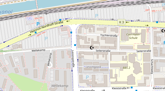 Friseur auf Satellitenbild