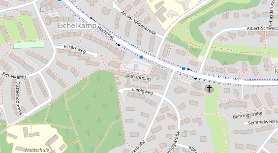 Friseur auf Satellitenbild