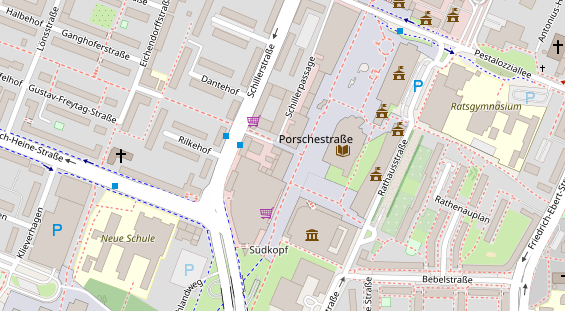 Friseur auf Satellitenbild