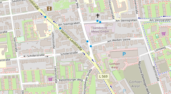 Friseur auf Satellitenbild