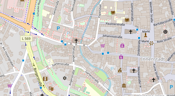 Friseur auf Satellitenbild