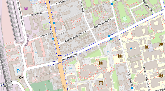 Friseur auf Satellitenbild