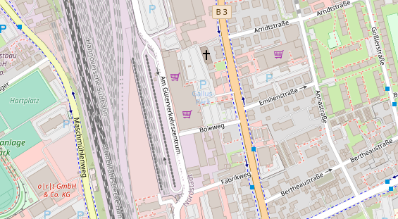 Friseur auf Satellitenbild