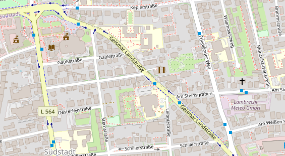 Friseur auf Satellitenbild