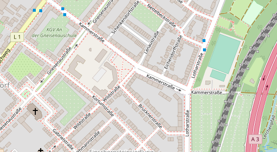 Friseur auf Satellitenbild