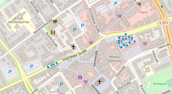 Friseur auf Satellitenbild