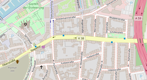 Friseur auf Satellitenbild