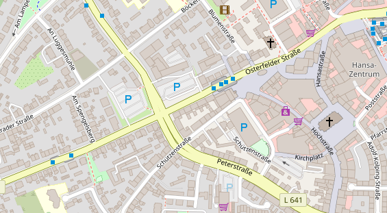 Friseur auf Satellitenbild