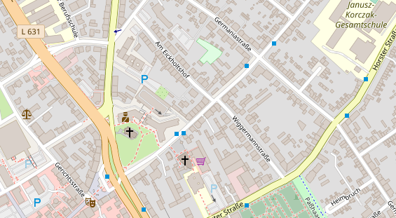 Friseur auf Satellitenbild