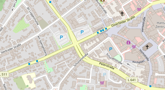 Friseur auf Satellitenbild