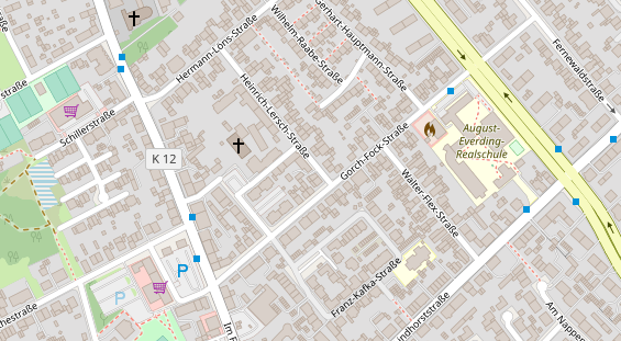 Friseur auf Satellitenbild