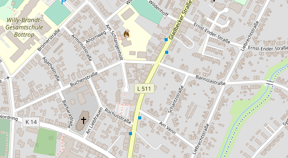 Friseur auf Satellitenbild