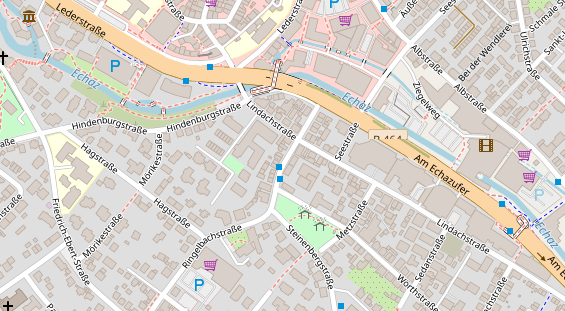 Friseur auf Satellitenbild