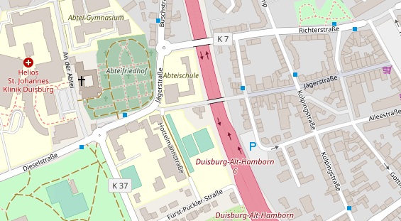 Friseur auf Satellitenbild