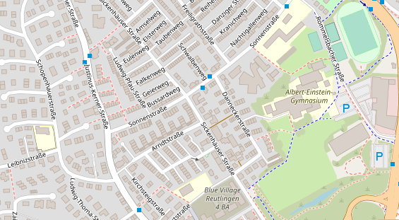 Friseur auf Satellitenbild