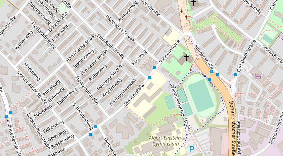 Friseur auf Satellitenbild