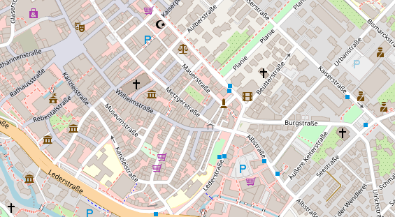 Friseur auf Satellitenbild