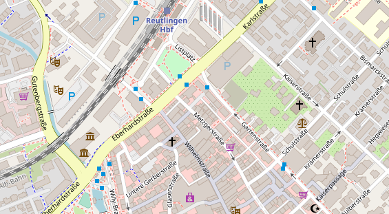 Friseur auf Satellitenbild