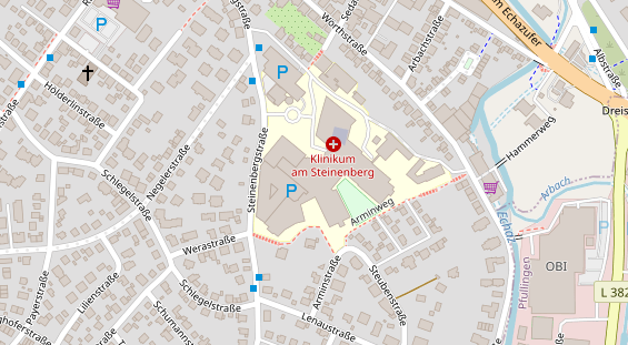 Friseur auf Satellitenbild