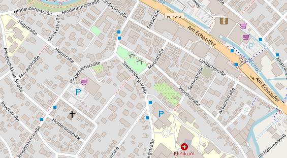 Friseur auf Satellitenbild