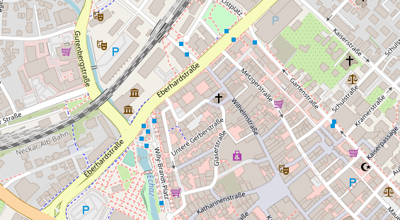 Friseur auf Satellitenbild