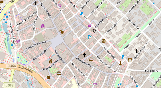 Friseur auf Satellitenbild