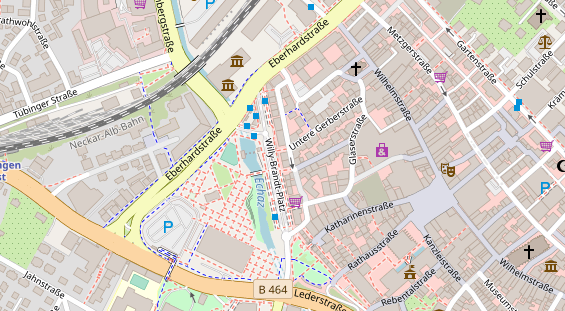 Friseur auf Satellitenbild