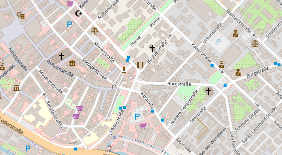 Friseur auf Satellitenbild