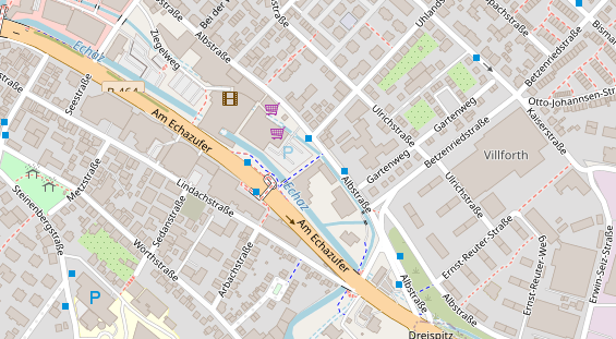 Friseur auf Satellitenbild