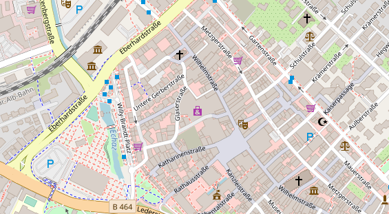 Friseur auf Satellitenbild